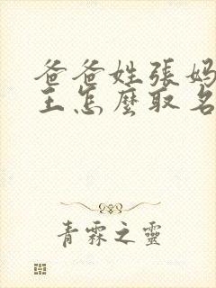 爸爸姓张妈妈姓王怎么取名封面