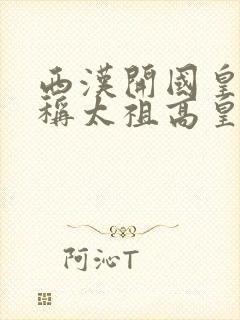 西汉开国皇帝史称太祖高皇帝的是封面