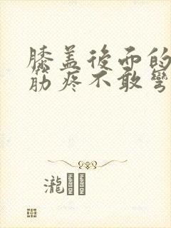 膝盖后面的腿窝筋疼不敢弯曲封面