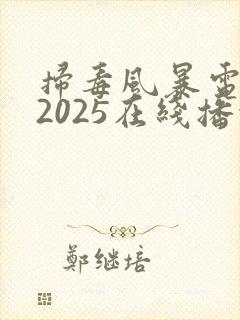 扫毒风暴电视剧2025在线播放免费观看全集