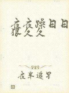 夜夜躁日日躁狠狠久久封面