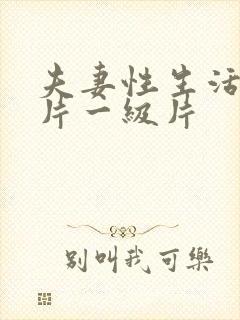 夫妻性生活黄色片一级片封面