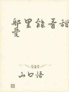 哪里能看甜性涩爱封面