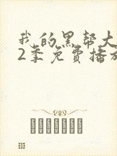 我的黑帮大佬第2季免费播放全集