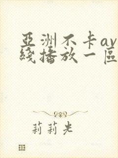亚洲不卡av在线播放一区