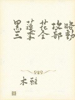 黑莲花攻略手册三季全部动漫