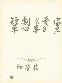 短剧《爱你是孤单心事》免费观看