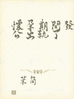 怀孕期间发现老公出轨了