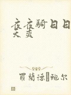 夜夜骑日日干天天爽封面