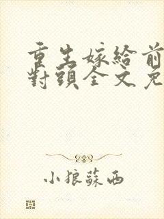 重生嫁给前夫死对头全文免费阅读