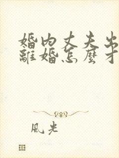 婚内丈夫出轨要离婚怎么才能挽回