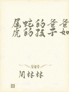 属蛇的爸爸和属虎的孩子如何解