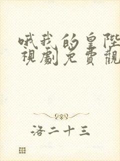 哦我的皇陛下电视剧免费观看第二季全集