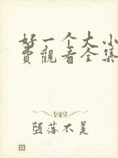 好一个大小姐免费观看全集封面