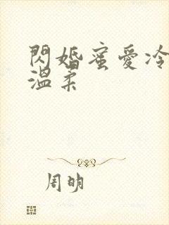 闪婚蜜爱冷少请温柔
