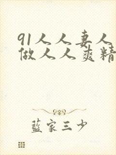 91人人妻人人做人人爽精品