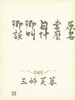 卿卿日常原著小说叫什么名字封面