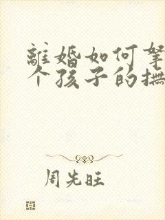 离婚如何拿到两个孩子的抚养权