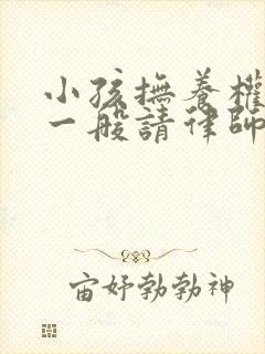 小孩抚养权纠纷一般请律师多少钱封面