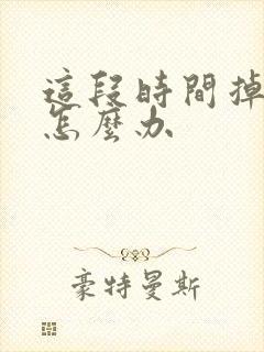 这段时间掉头发怎么办封面