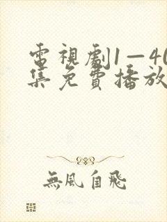 电视剧1—40集免费播放封面