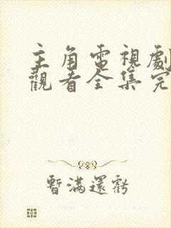 主角电视剧免费观看全集完整版高清封面