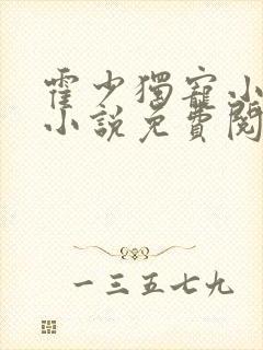 霍少独宠小娇妻小说免费阅读