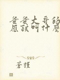 爸爸大哥的老婆应该叫什么