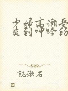 少妇高潮受不了爽到呻吟的