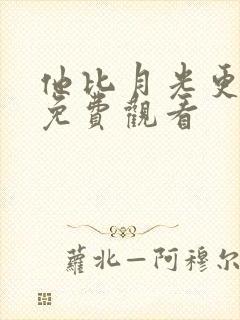 他比月光更耀眼免费观看封面