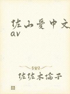 佐山爱中文字幕av封面