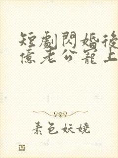 短剧闪婚后被千亿老公宠上天完整版封面