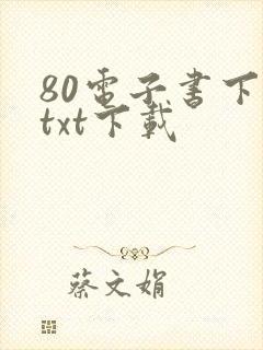 80电子书下载txt下载