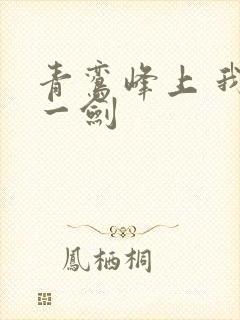 青鸾峰上 我有一剑封面