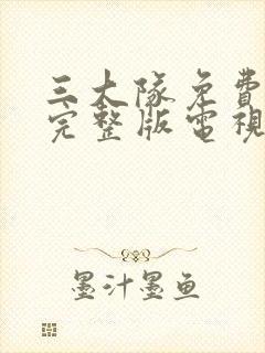 三大队免费观看完整版电视剧高清