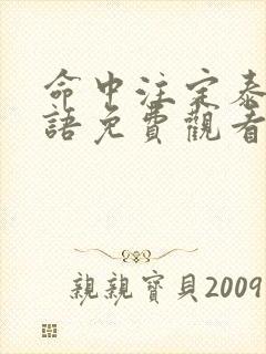 命中注定泰剧国语免费观看全集