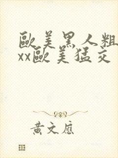 欧美黑人粗大xxx欧美猛交