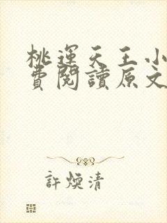 桃运天王小说免费阅读原文