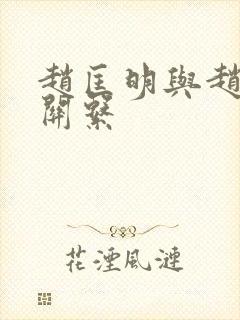 赵匡明与赵匡胤关系