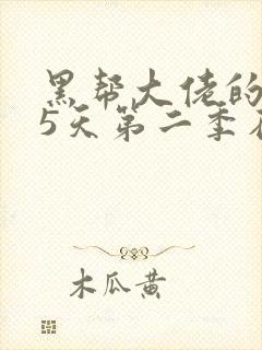 黑帮大佬的365天第二季在线观看