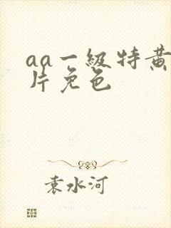 aa一级特黄大片免色