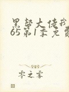 黑帮大佬我的365第1季免费观看