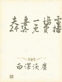 夫妻一场电视剧24集免费播放