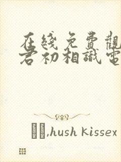 在线免费观看与君初相识电视剧