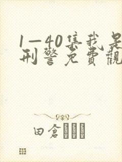 1—40集我是刑警免费观看电视剧