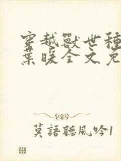 穿越兽世种田记叶暖全文免费阅读