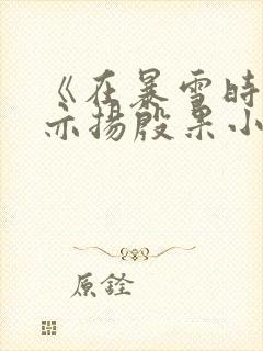 《在暴雪时分林亦扬殷果小说》封面