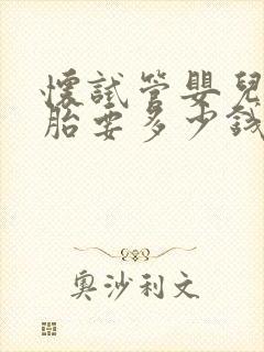 怀试管婴儿双胞胎要多少钱