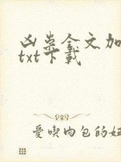 凶祟全文加番外txt下载