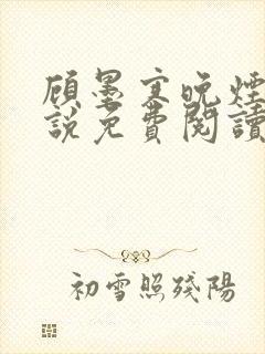 顾墨寒晚烟的小说免费阅读